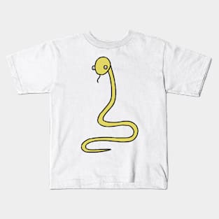 Yellow snake drawing Kids T-Shirt